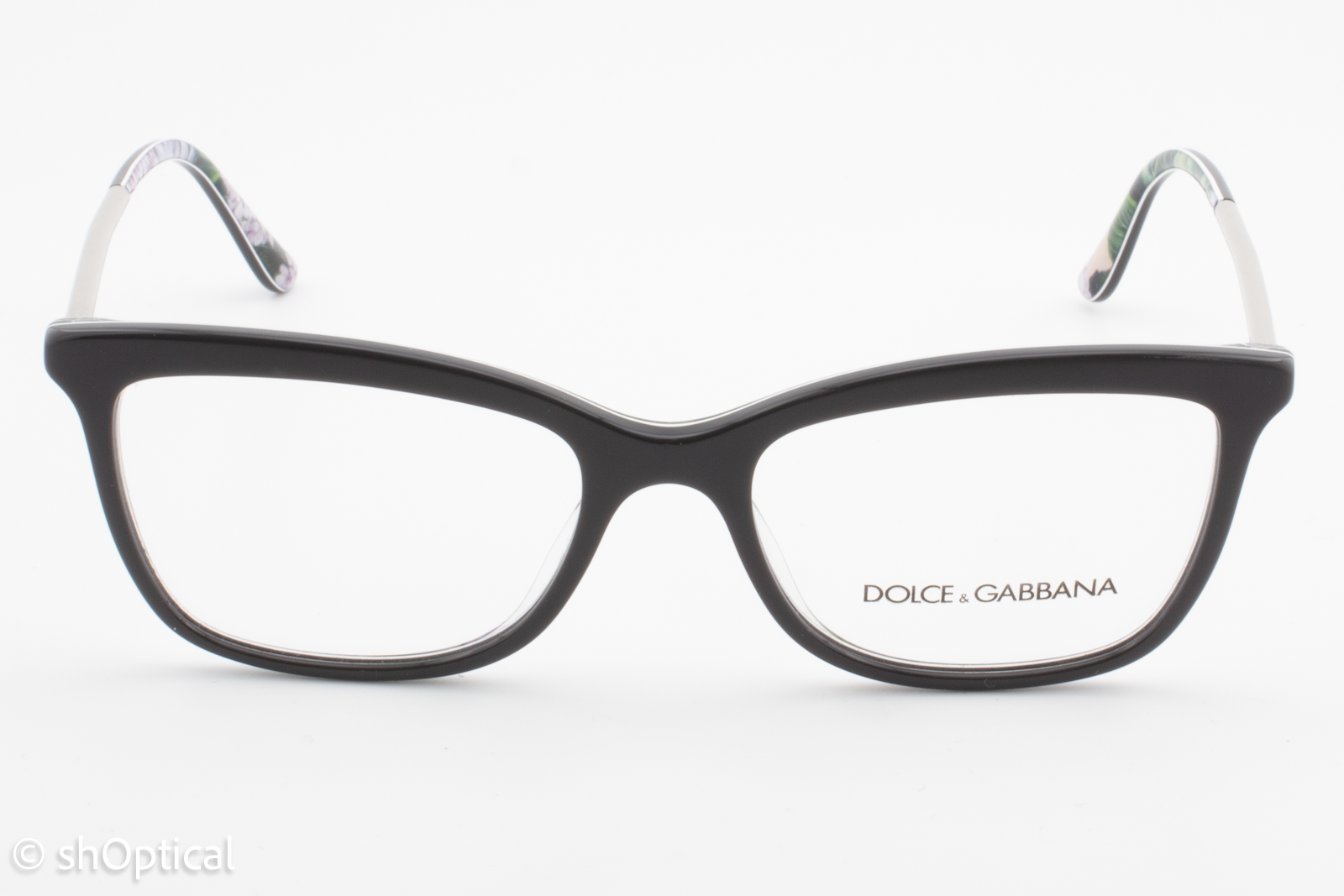 Dolce & Gabbana DG3286  Female Square Glasses Frame Grey/Floral 52mm