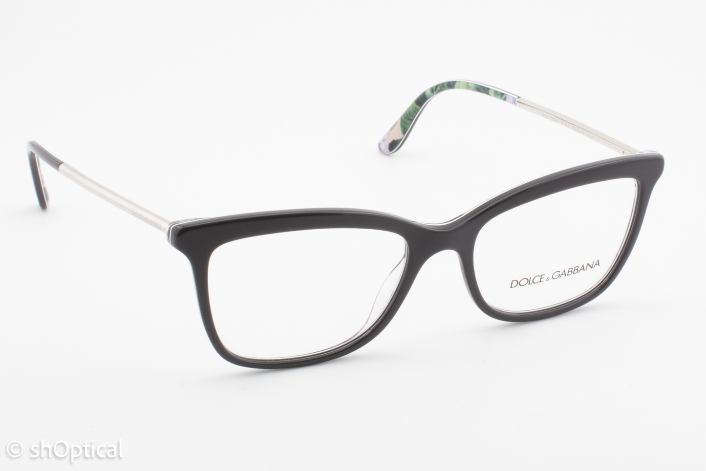 Dolce & Gabbana DG3286  Female Square Glasses Frame Grey/Floral 52mm