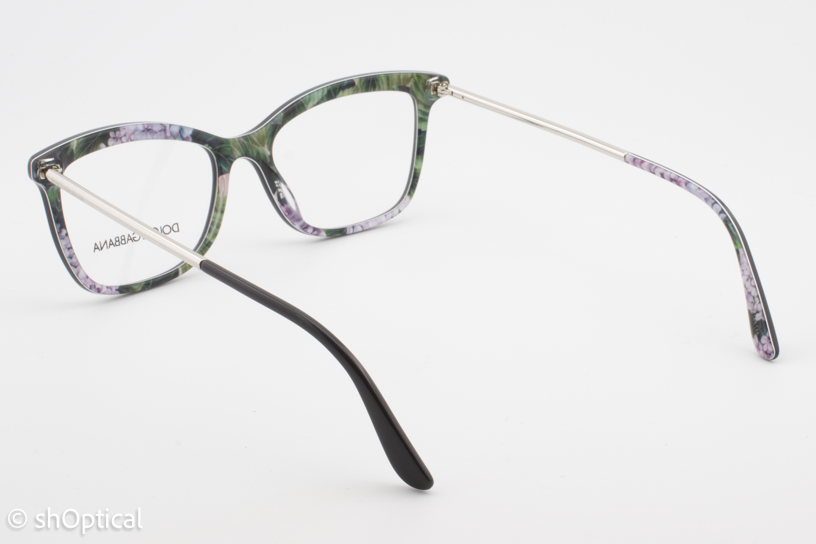 Dolce & Gabbana DG3286  Female Square Glasses Frame Grey/Floral 52mm
