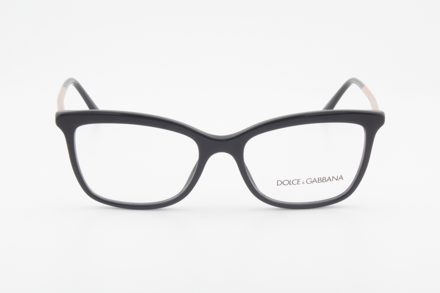 Dolce & Gabbana DG3286  Female Cat Eye Glasses Frame Polished Black Plastic 52mm