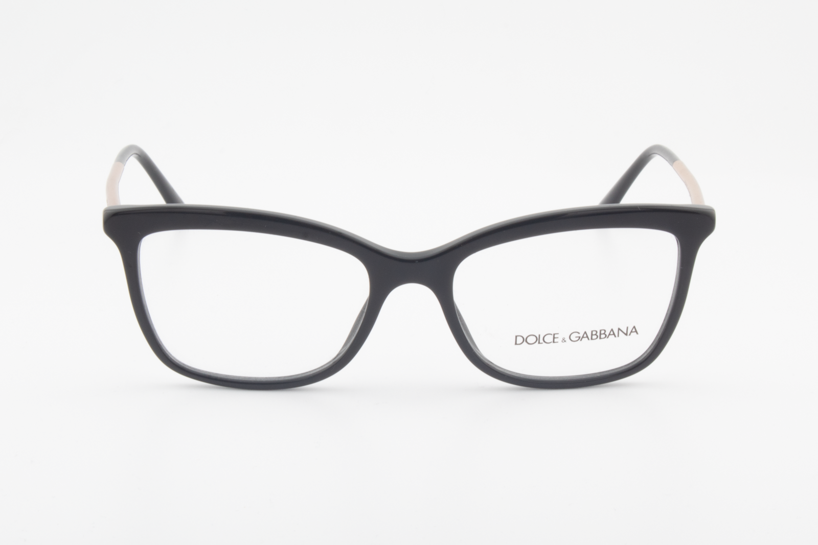 Dolce & Gabbana DG3286  Female Cat Eye Glasses Frame Polished Black Plastic 52mm