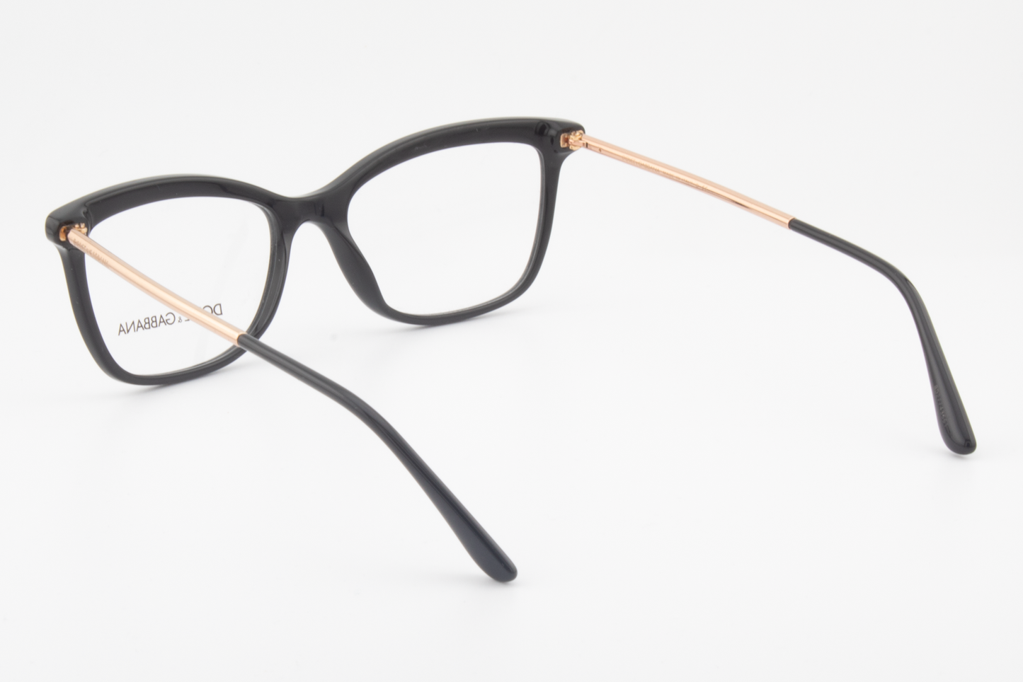 Dolce & Gabbana DG3286  Female Cat Eye Glasses Frame Polished Black Plastic 52mm