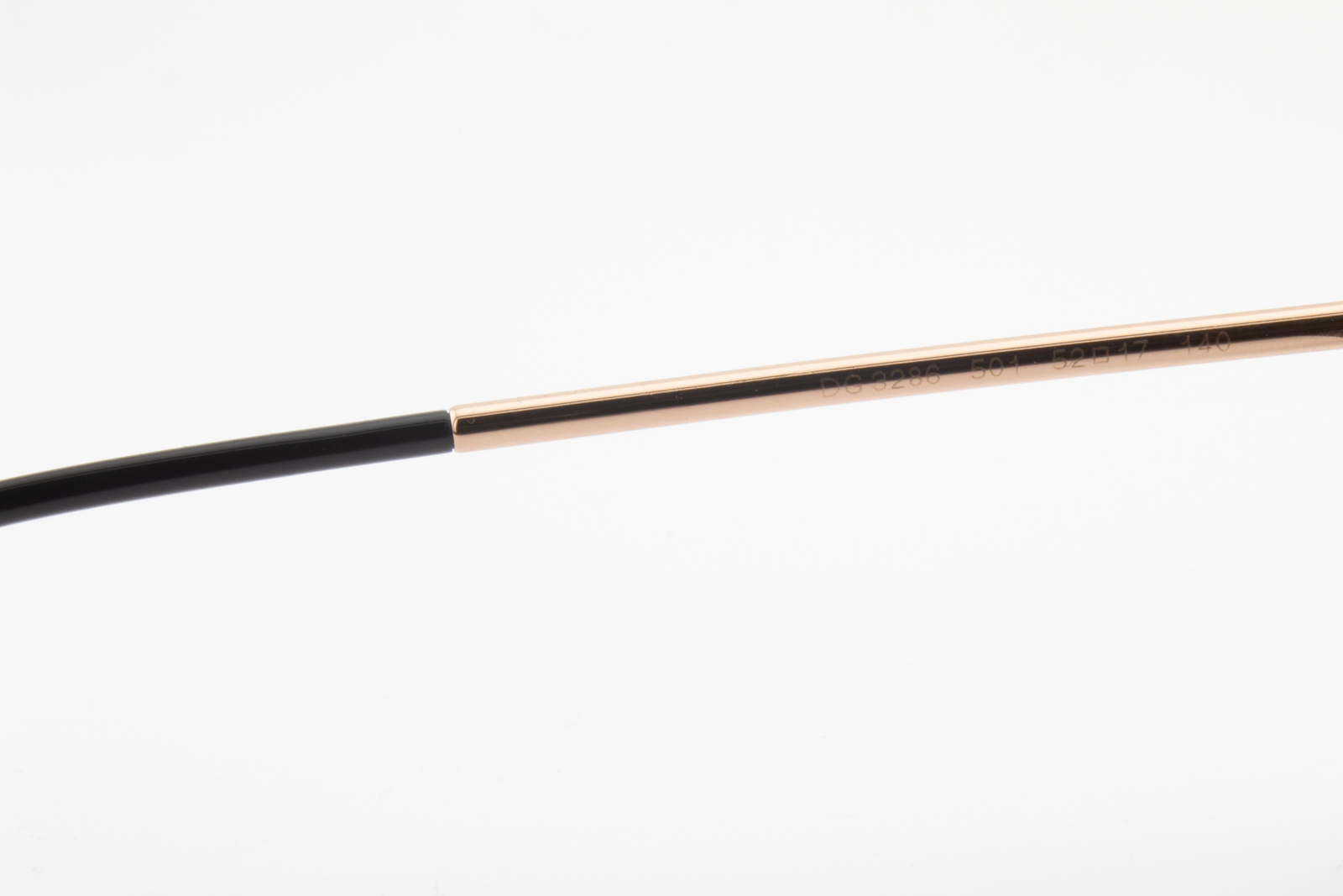 Dolce & Gabbana DG3286  Female Cat Eye Glasses Frame Polished Black Plastic 52mm