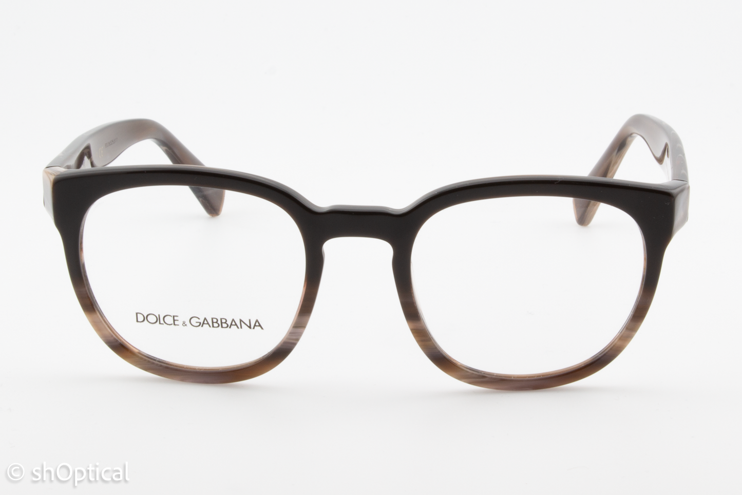 Dolce & Gabbana DG3287  Male Round Glasses Frame Brown/Grey 51mm