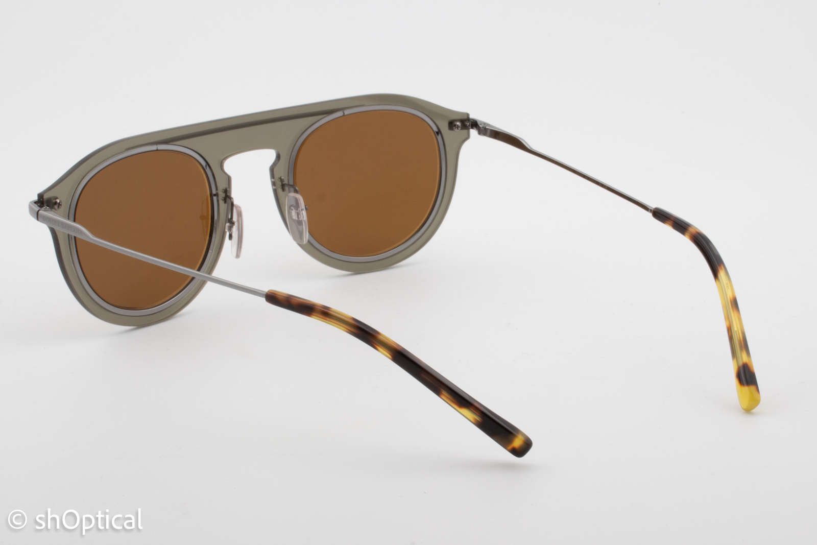 Dolce & Gabbana DG2169 04/6H Unisex Full Rim Sunglasses Mirror Pale Gold 46mm