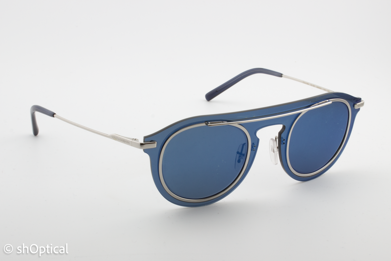 Dolce & Gabbana DG2169 05/55 Unisex Full Rim Sunglasses Mirror Blue 46mm