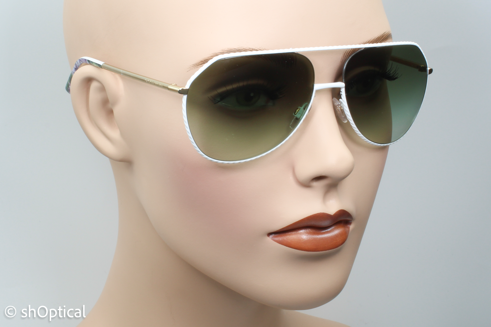 Dolce & Gabbana DG2191 011/8E Womens Full Rim Sunglasses White 59mm