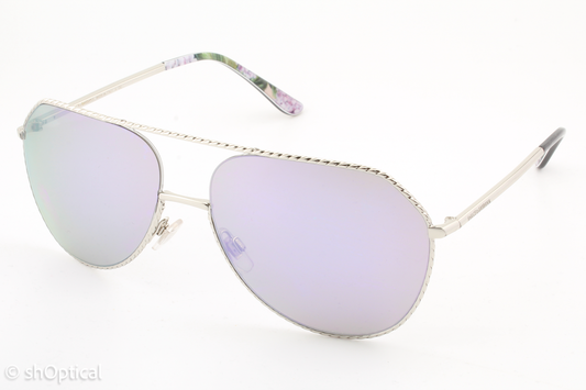 Dolce & Gabbana DG2191 05/25 Womens Full Rim Sunglasses Grey mirror milky blue 59mm