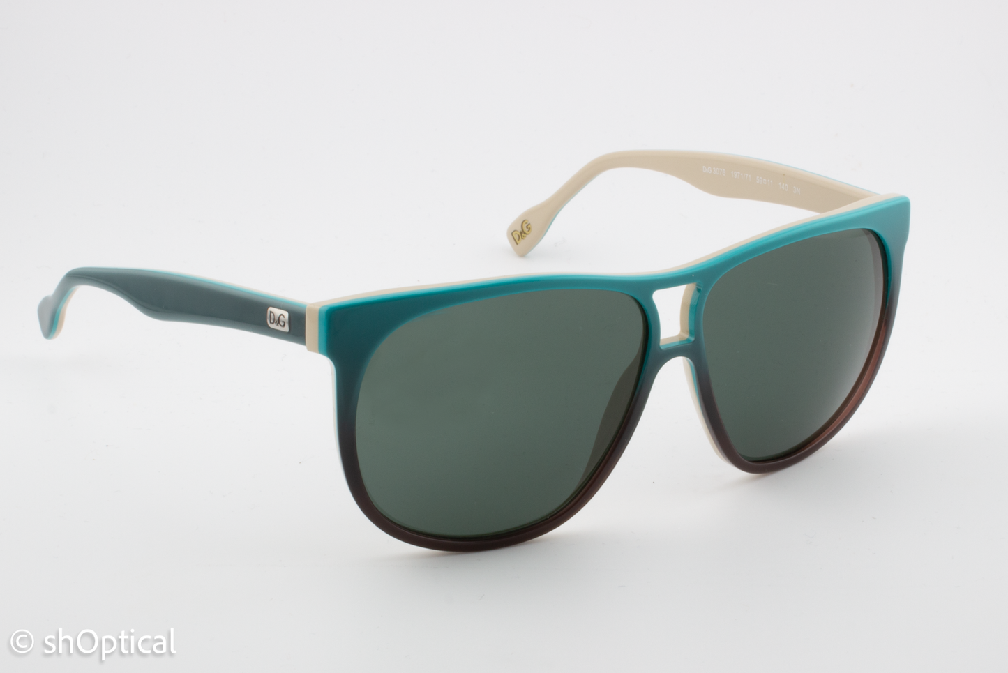 Dolce & Gabbana DG3076 1971/71 Womens Full Rim Sunglasses Torquiose/Beige 59mm