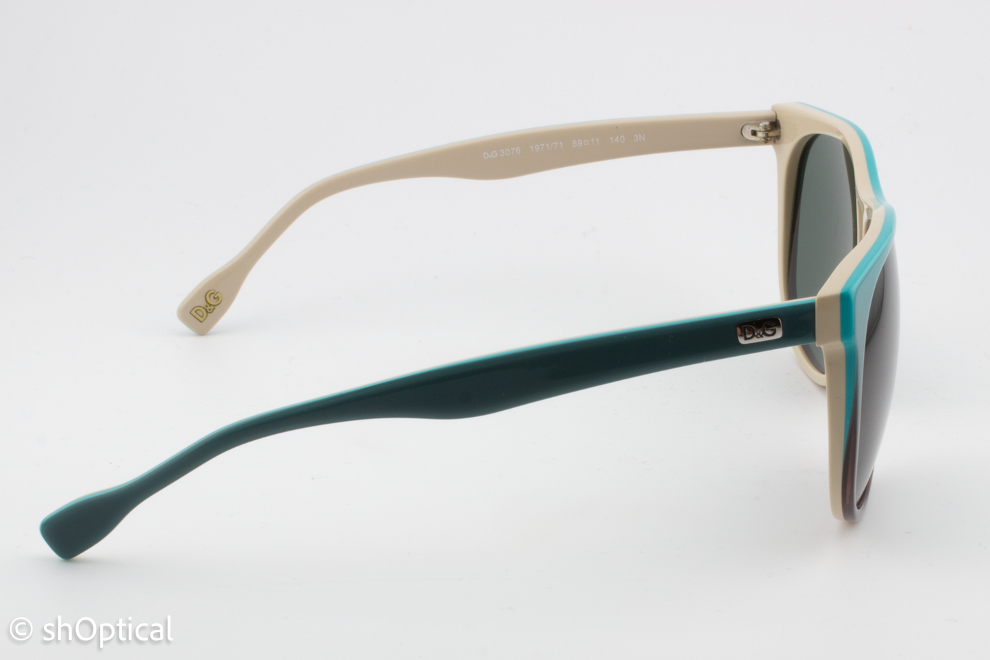 Dolce & Gabbana DG3076 1971/71 Womens Full Rim Sunglasses Torquiose/Beige 59mm