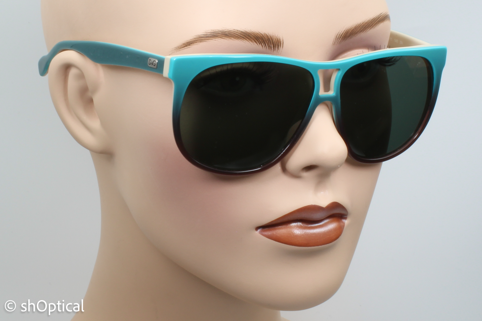 Dolce & Gabbana DG3076 1971/71 Womens Full Rim Sunglasses Torquiose/Beige 59mm