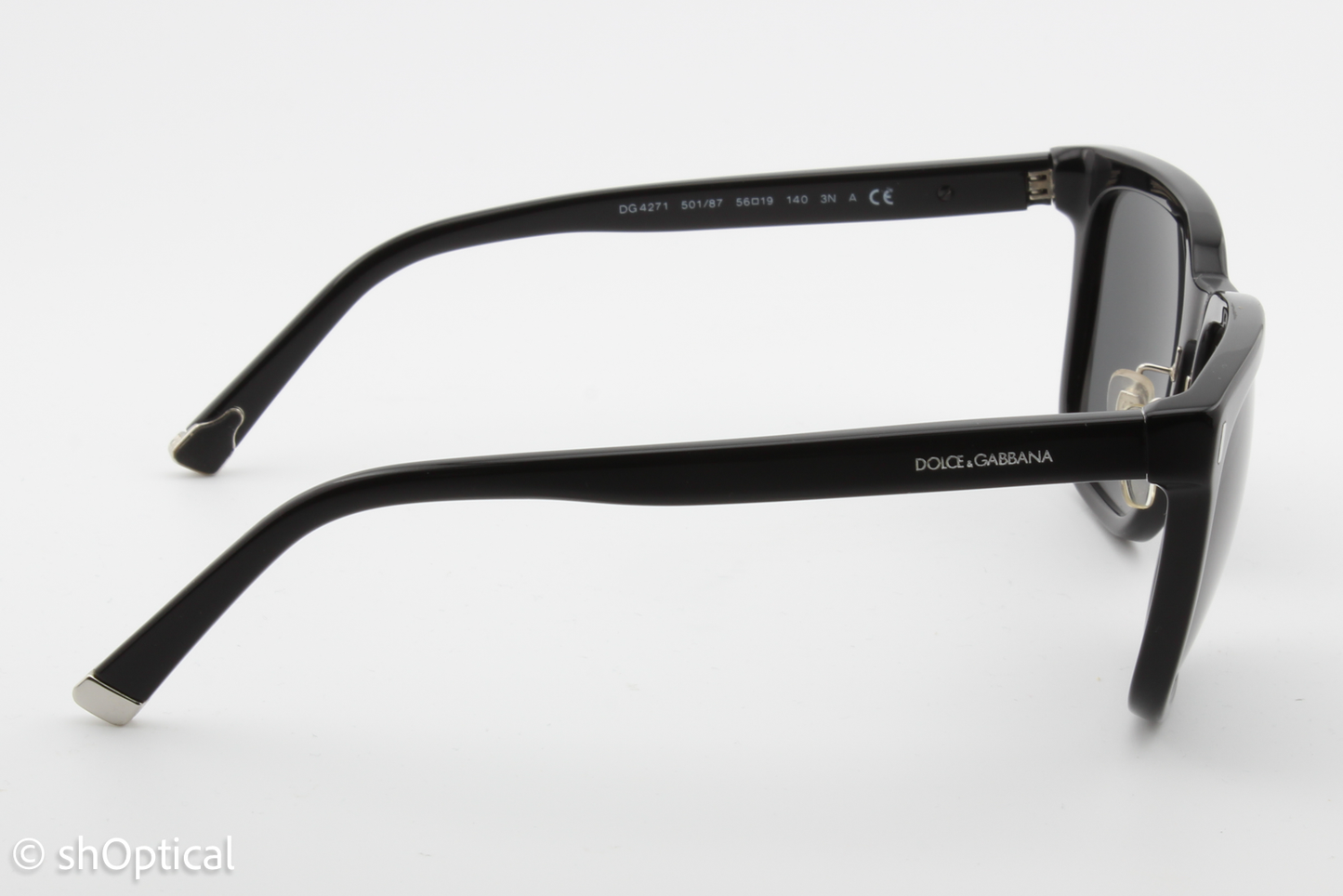 Dolce & Gabbana DG4271 501/87 Unisex Full Rim Sunglasses Black 56mm