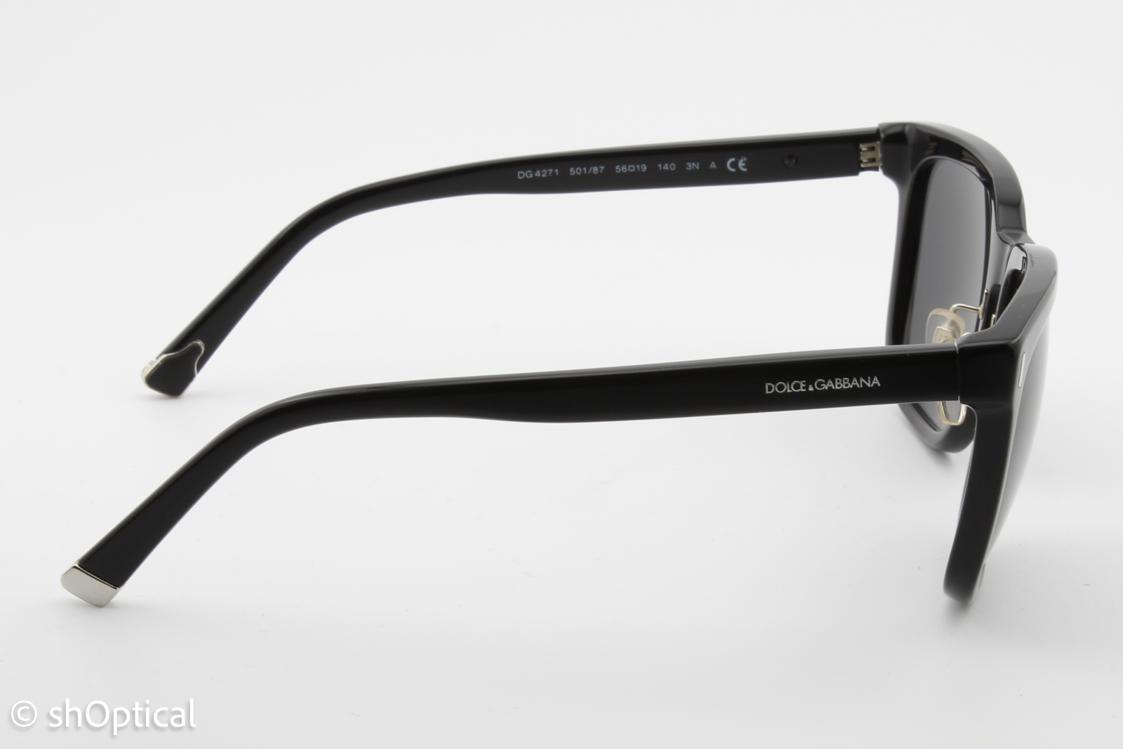 Dolce & Gabbana DG4271 501/87 Unisex Full Rim Sunglasses Black 56mm