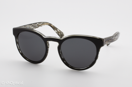 Dolce & Gabbana DG4285 3056/87 Womens Full Rim Sunglasses Striped Black 51mm