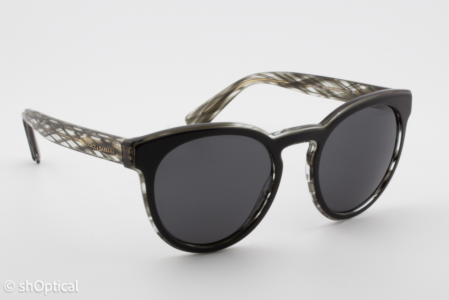 Dolce & Gabbana DG4285 3056/87 Womens Full Rim Sunglasses Striped Black 51mm