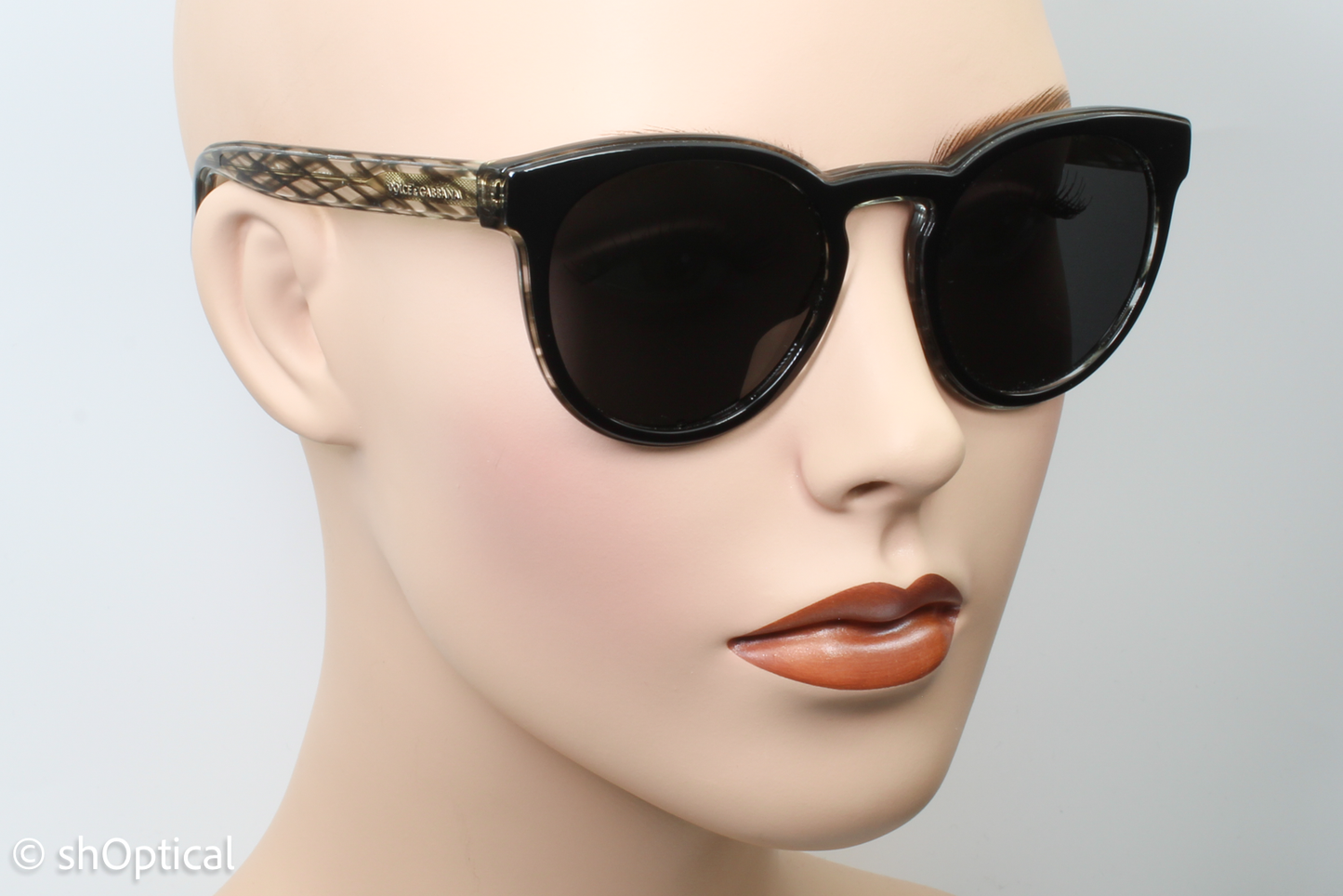 Dolce & Gabbana DG4285 3056/87 Womens Full Rim Sunglasses Striped Black 51mm