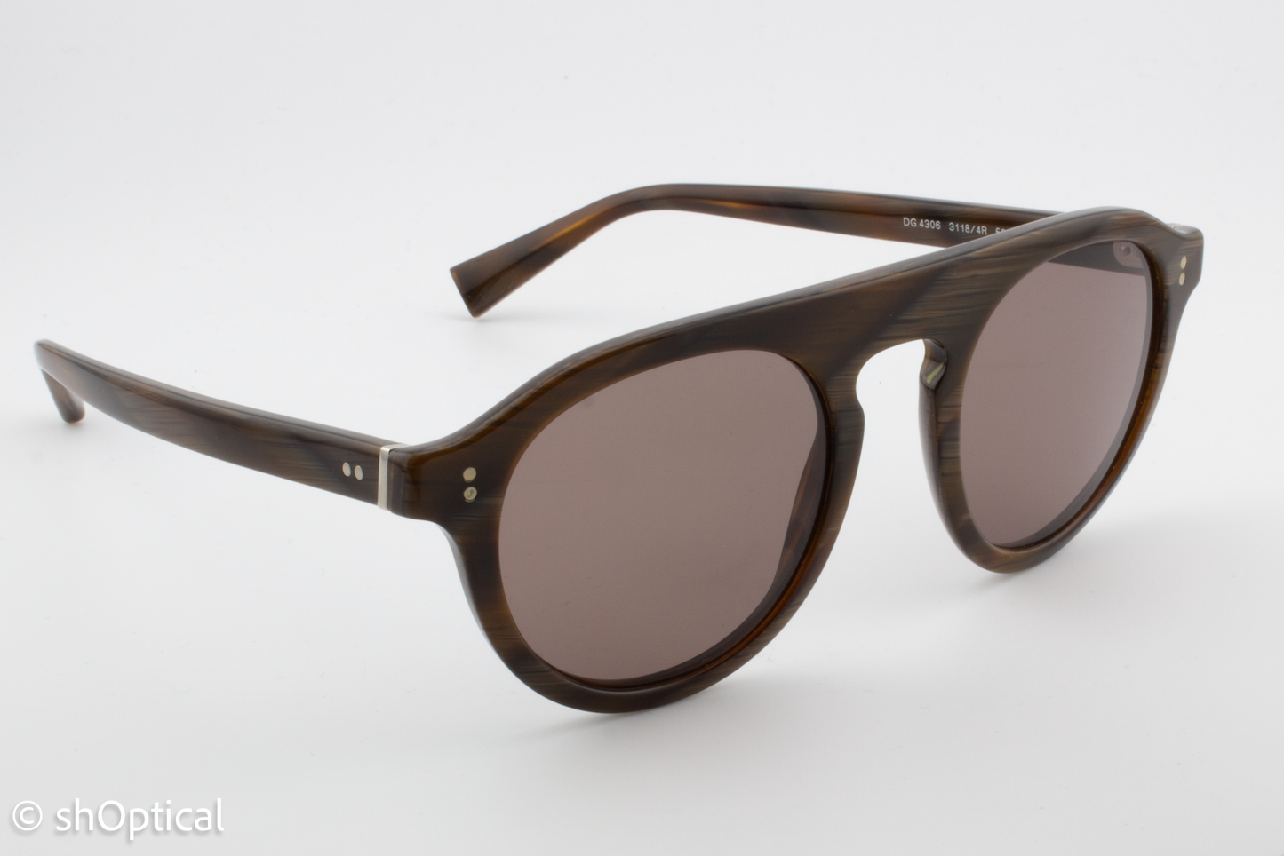 Dolce & Gabbana DG4306 3118/4R Unisex Full Rim Sunglasses Brown 50mm