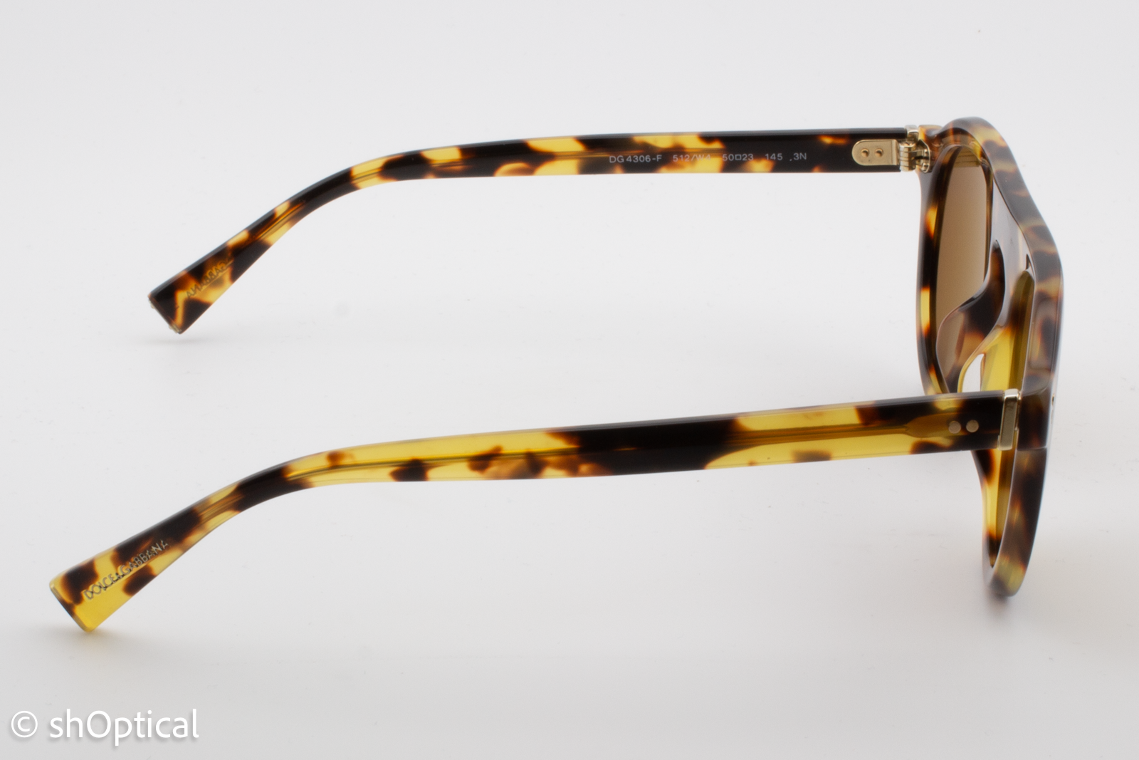 Dolce & Gabbana DG4306-F 512/W4 Unisex Full Rim Sunglasses Light Havana 50mm