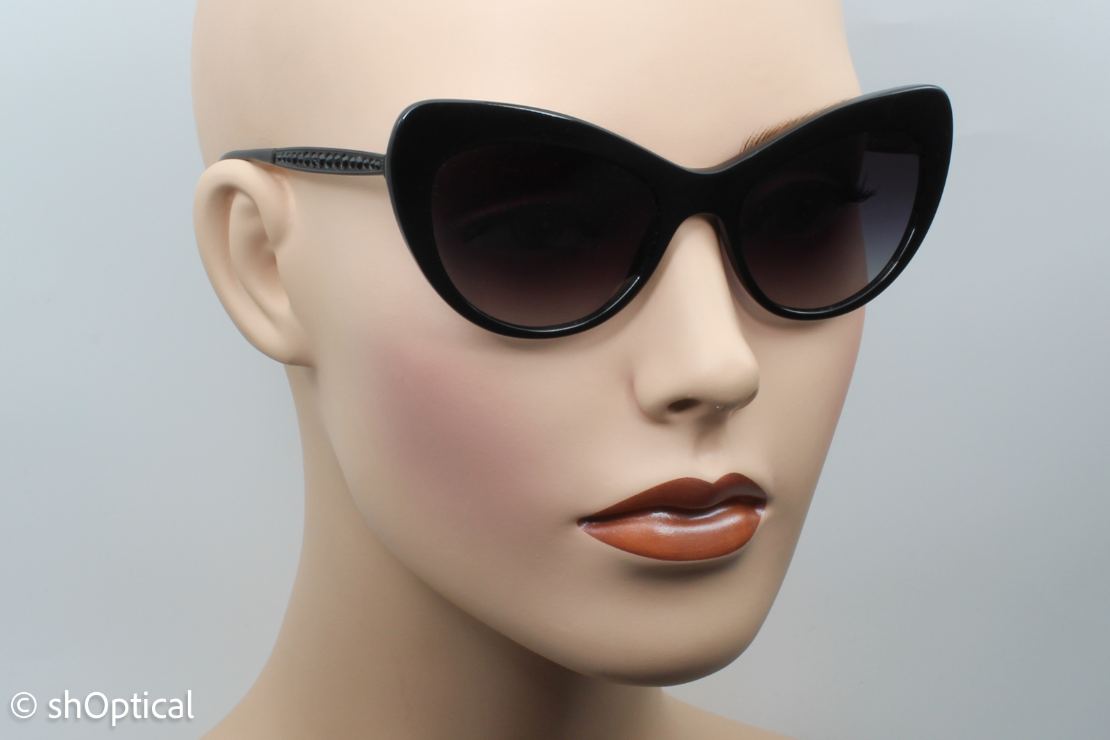 Dolce & Gabbana DG4307-B 2525/8G Womens Full Rim Sunglasses Black 52mm