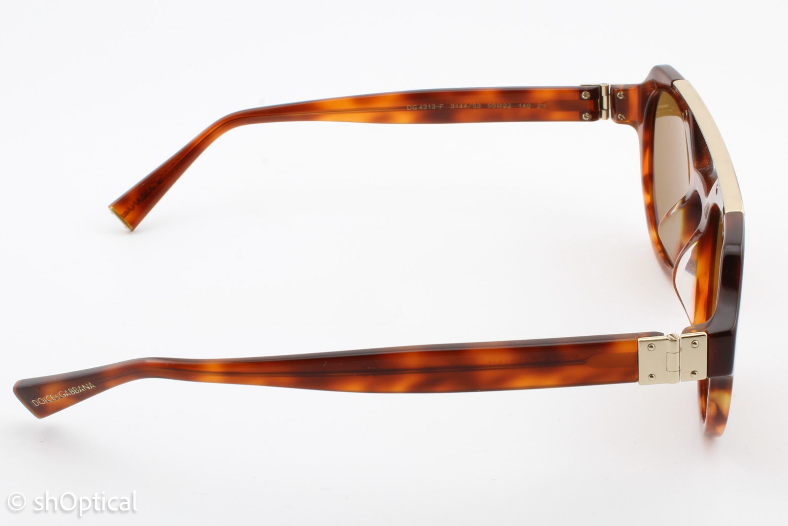 Dolce & Gabbana DG4313-F 3144/53 Unisex Full Rim Sunglasses Brown Havana 50mm