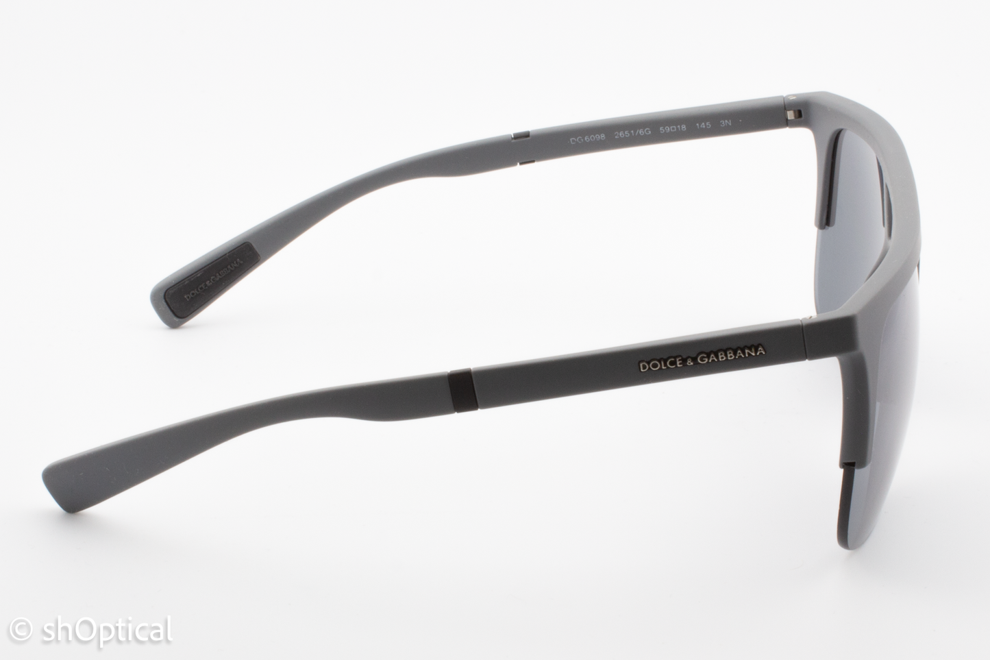 Dolce & Gabbana DG6098 2651/6G Mens Full Rim Sunglasses Grey 59mm