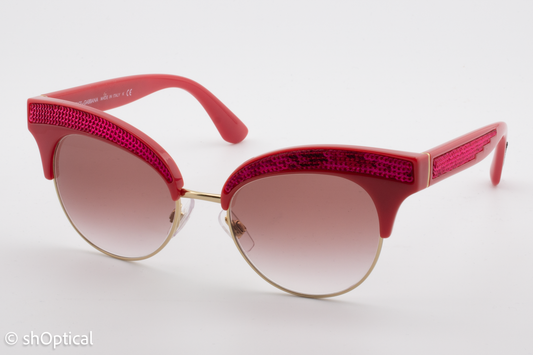 Dolce & Gabbana DG6109 3097/8D Womens Full Rim Sunglasses Red/Pink 50mm