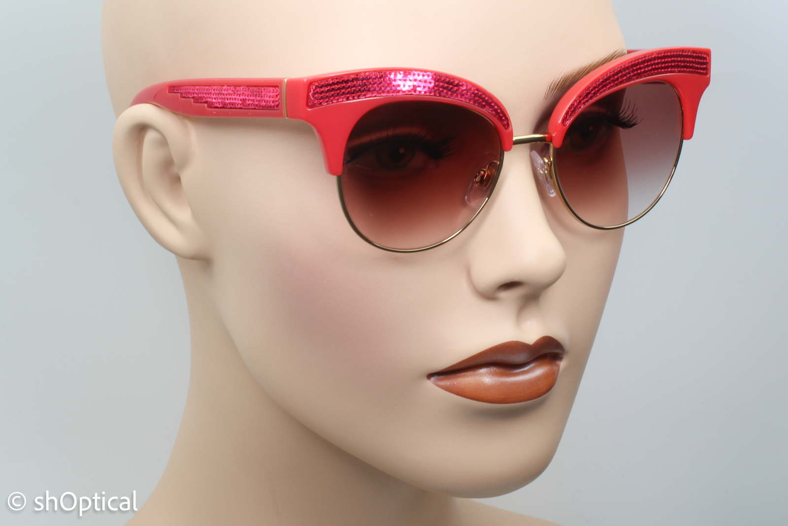 Dolce & Gabbana DG6109 3097/8D Womens Full Rim Sunglasses Red/Pink 50mm