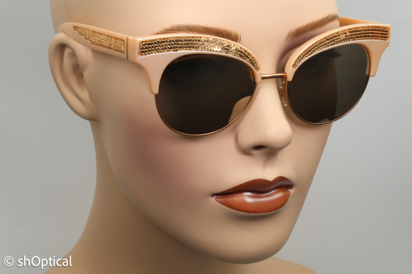 Dolce & Gabbana DG6109 3099/5A Womens Full Rim Sunglasses Pearl Pink Gold 50mm