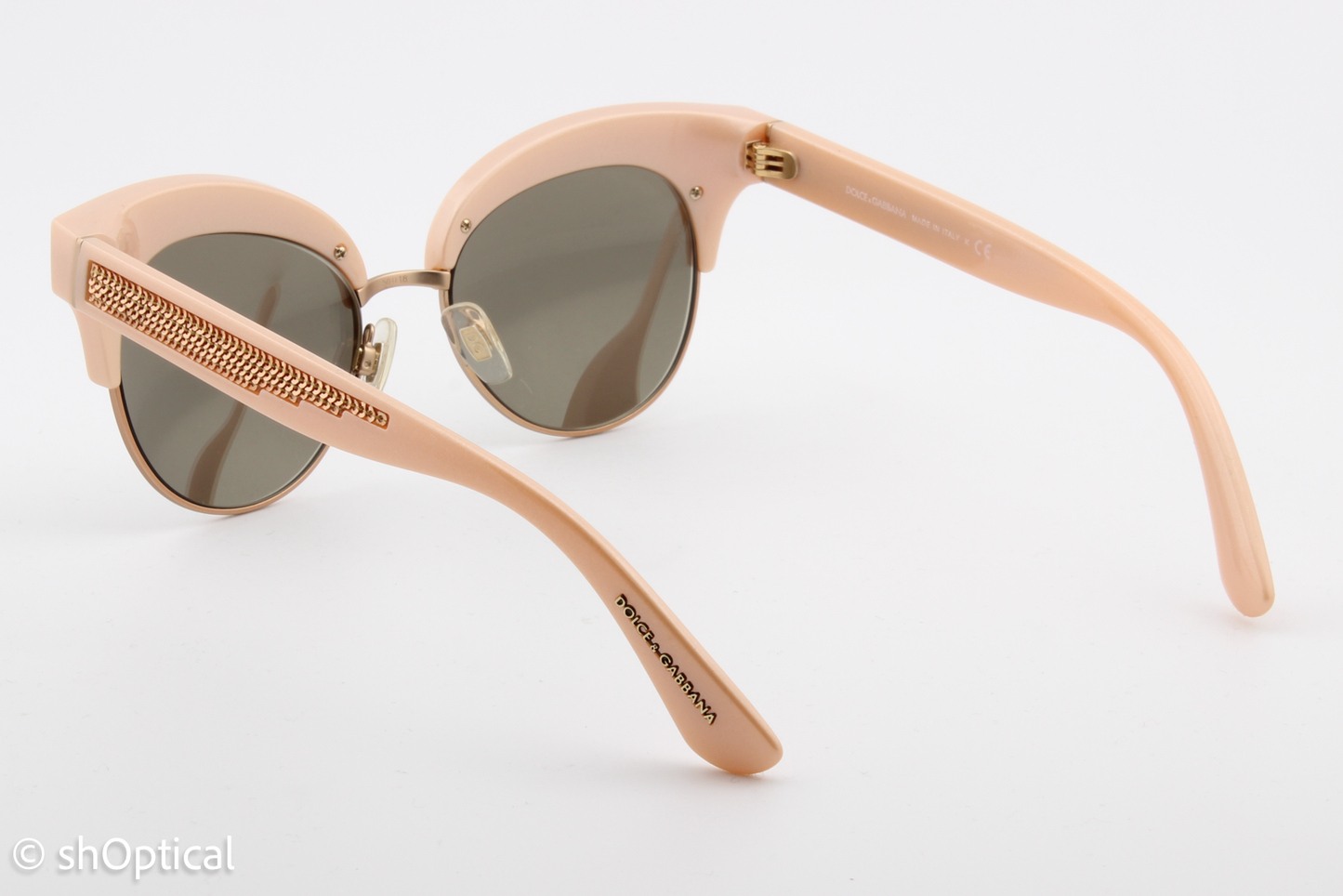 Dolce & Gabbana DG6109 3099/5A Womens Full Rim Sunglasses Pearl Pink Gold 50mm