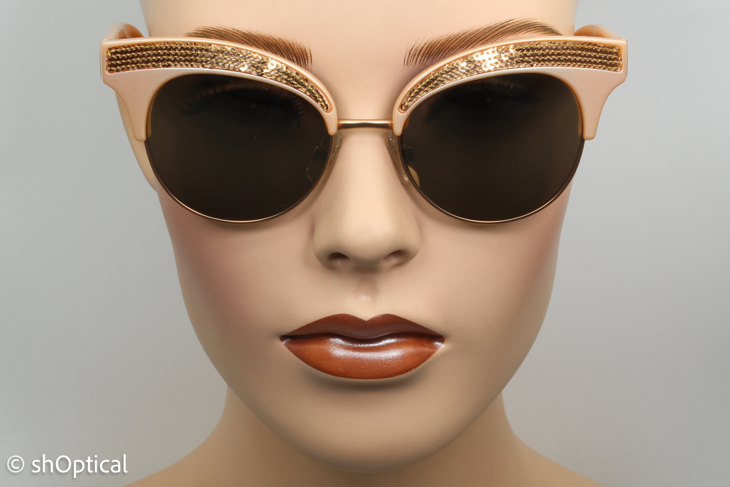 Dolce & Gabbana DG6109 3099/5A Womens Full Rim Sunglasses Pearl Pink Gold 50mm