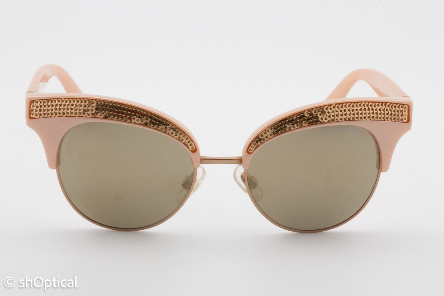 Dolce & Gabbana DG6109 3099/5A Womens Full Rim Sunglasses Pearl Pink Gold 50mm