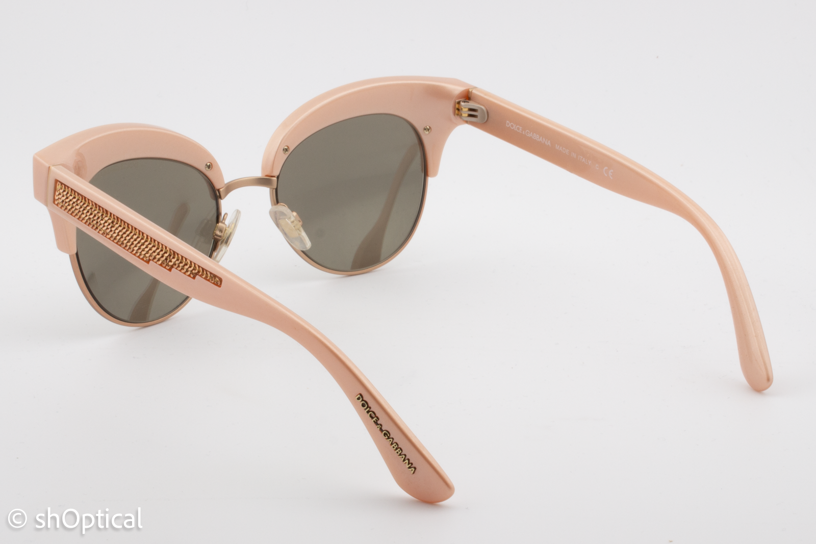 Dolce & Gabbana DG6109 3099/5A Womens Full Rim Sunglasses Pearl Pink Gold 50mm
