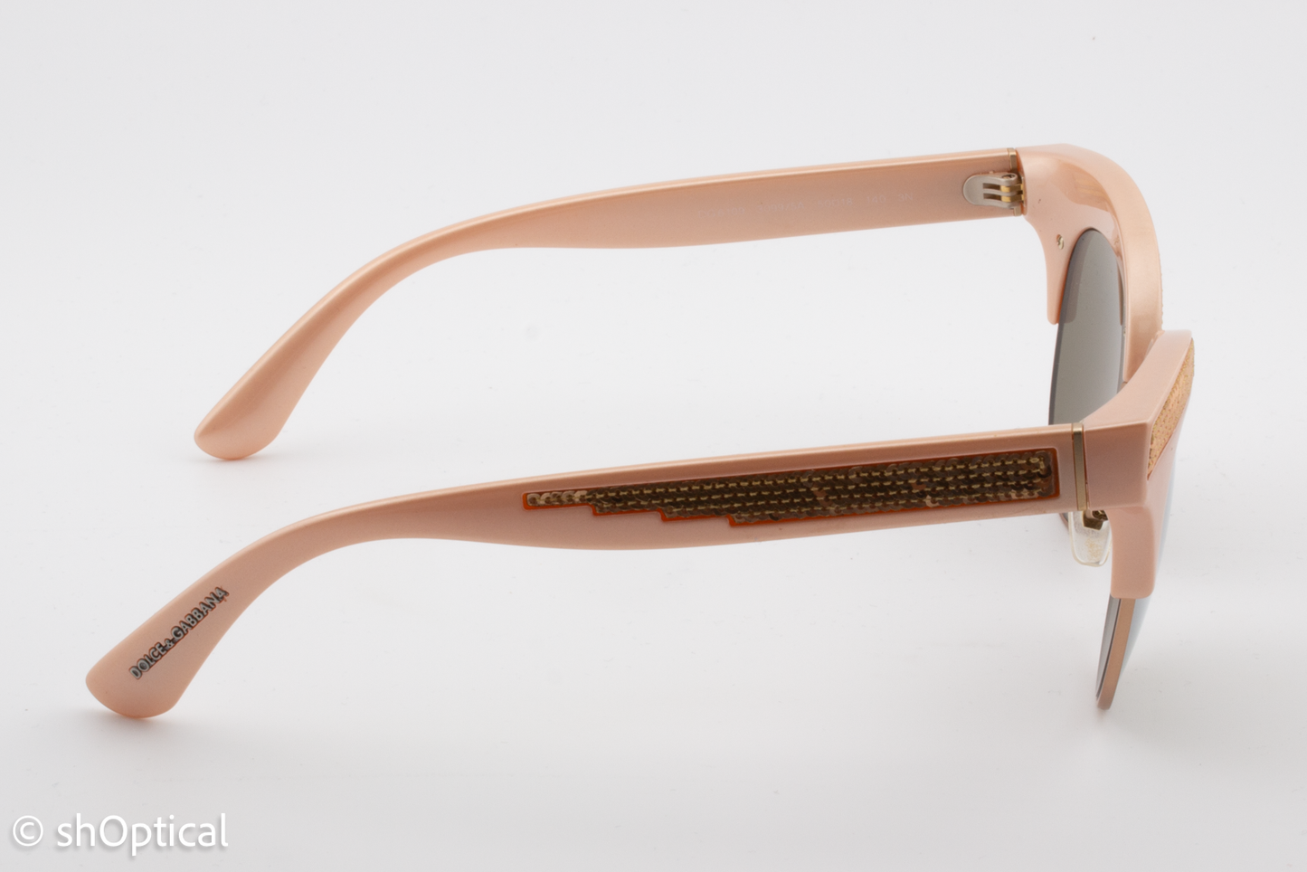 Dolce & Gabbana DG6109 3099/5A Womens Full Rim Sunglasses Pearl Pink Gold 50mm