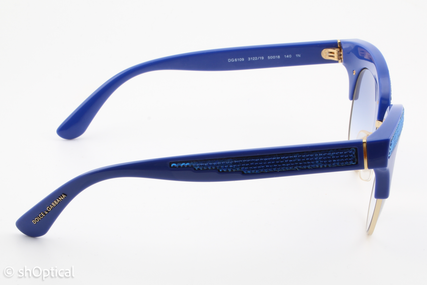 Dolce & Gabbana DG6109 3122/19 Womens Full Rim Sunglasses Blue 50mm