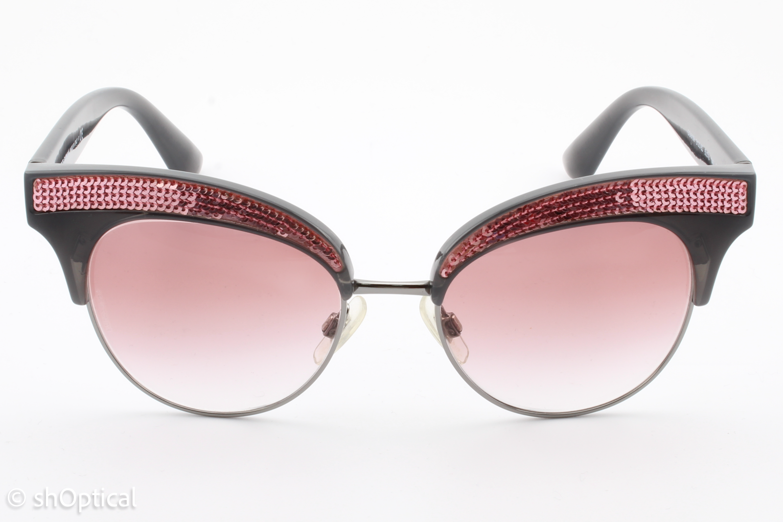 Dolce & Gabbana DG6109 3123/8D Womens Full Rim Sunglasses Black/Pink 50mm