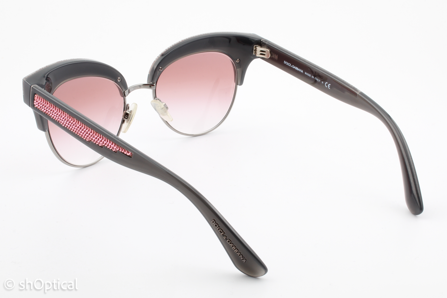 Dolce & Gabbana DG6109 3123/8D Womens Full Rim Sunglasses Black/Pink 50mm