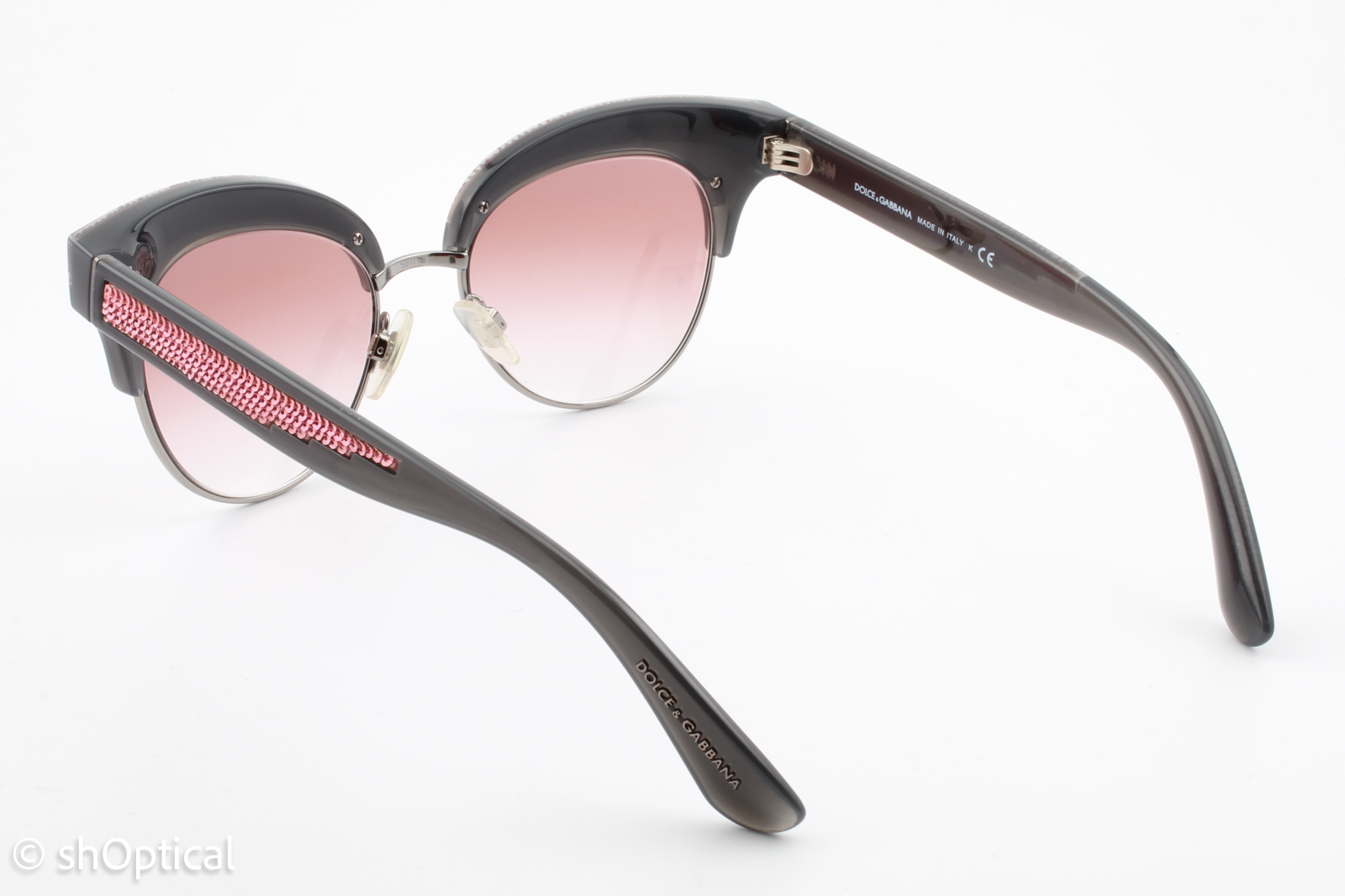 Dolce & Gabbana DG6109 3123/8D Womens Full Rim Sunglasses Black/Pink 50mm