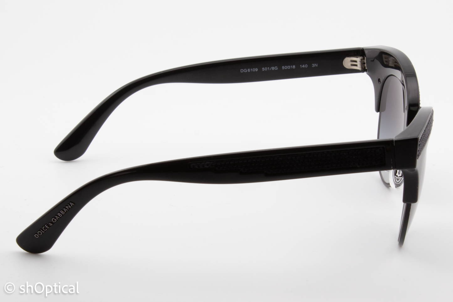 Dolce & Gabbana DG6109 501/8G Womens Full Rim Sunglasses Black 50mm