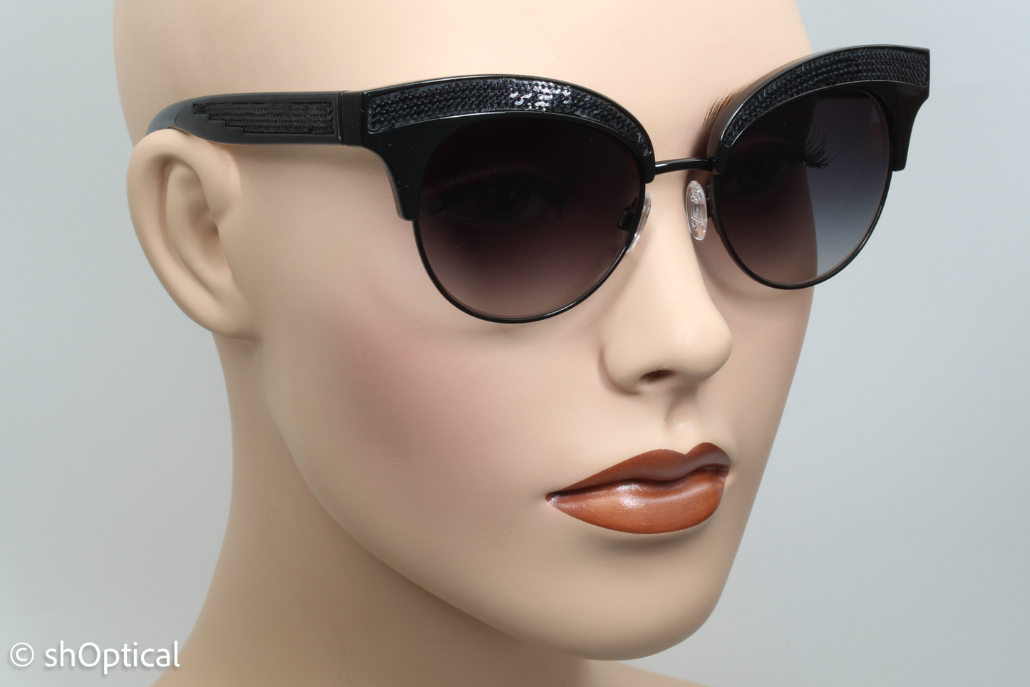 Dolce & Gabbana DG6109 501/8G Womens Full Rim Sunglasses Black 50mm