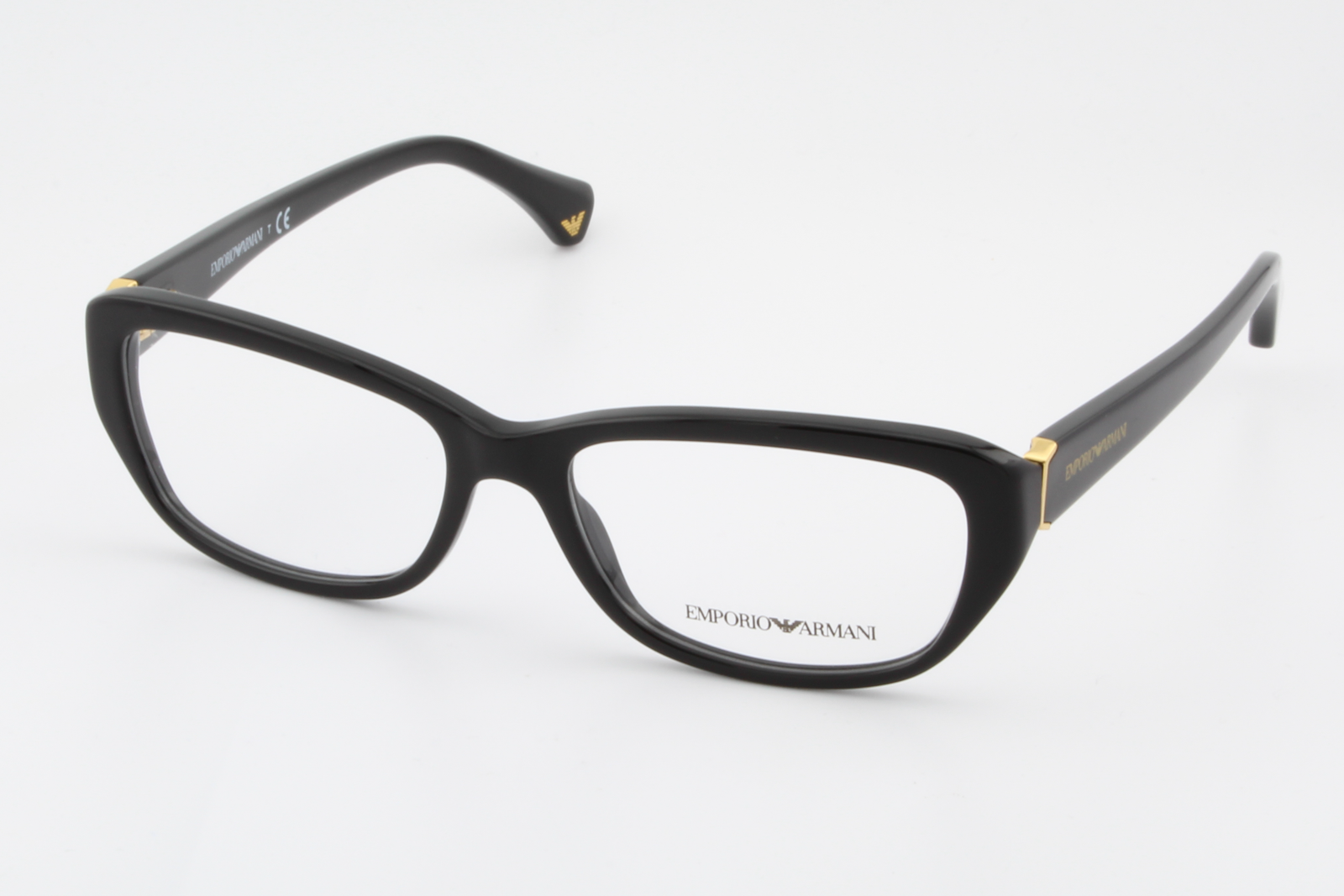 Emporio Armani EA3041  Female Rectangular Glasses Frame Black 53mm
