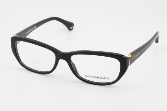 Emporio Armani EA3041  Female Rectangular Glasses Frame Black 53mm