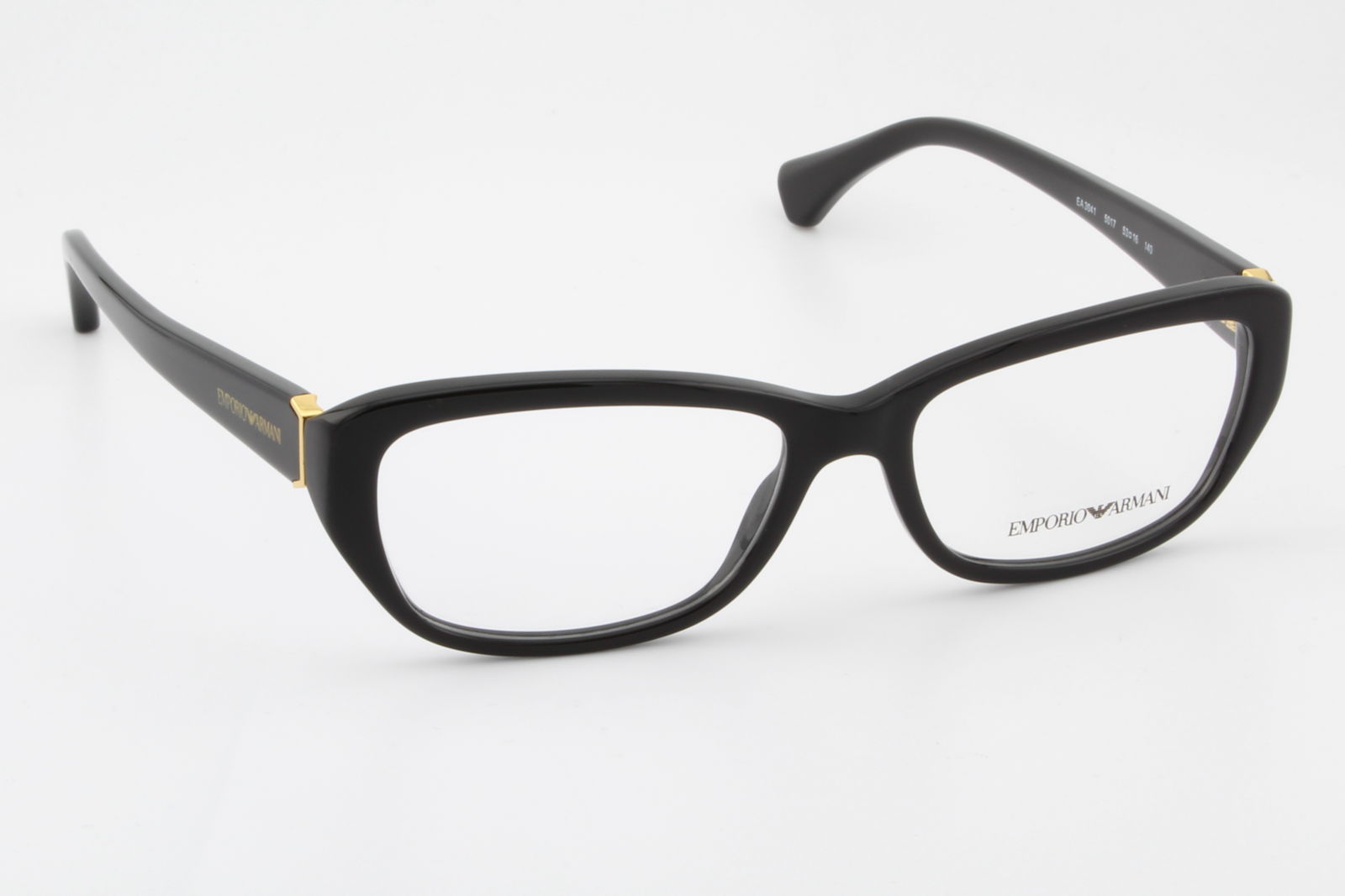 Emporio Armani EA3041  Female Rectangular Glasses Frame Black 53mm