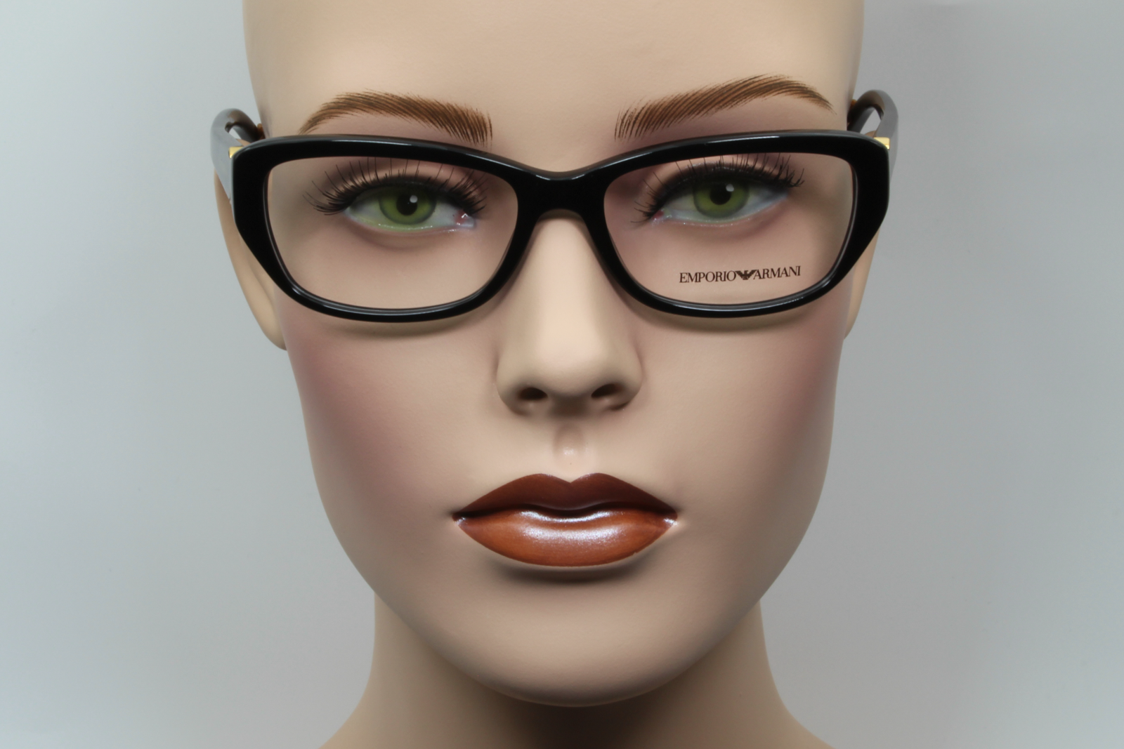 Emporio Armani EA3041  Female Rectangular Glasses Frame Black 53mm