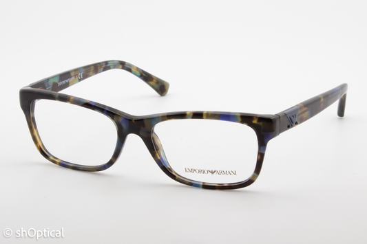 Emporio Armani EA3093  Female Rectangular Glasses Frame Multi-colour 53mm