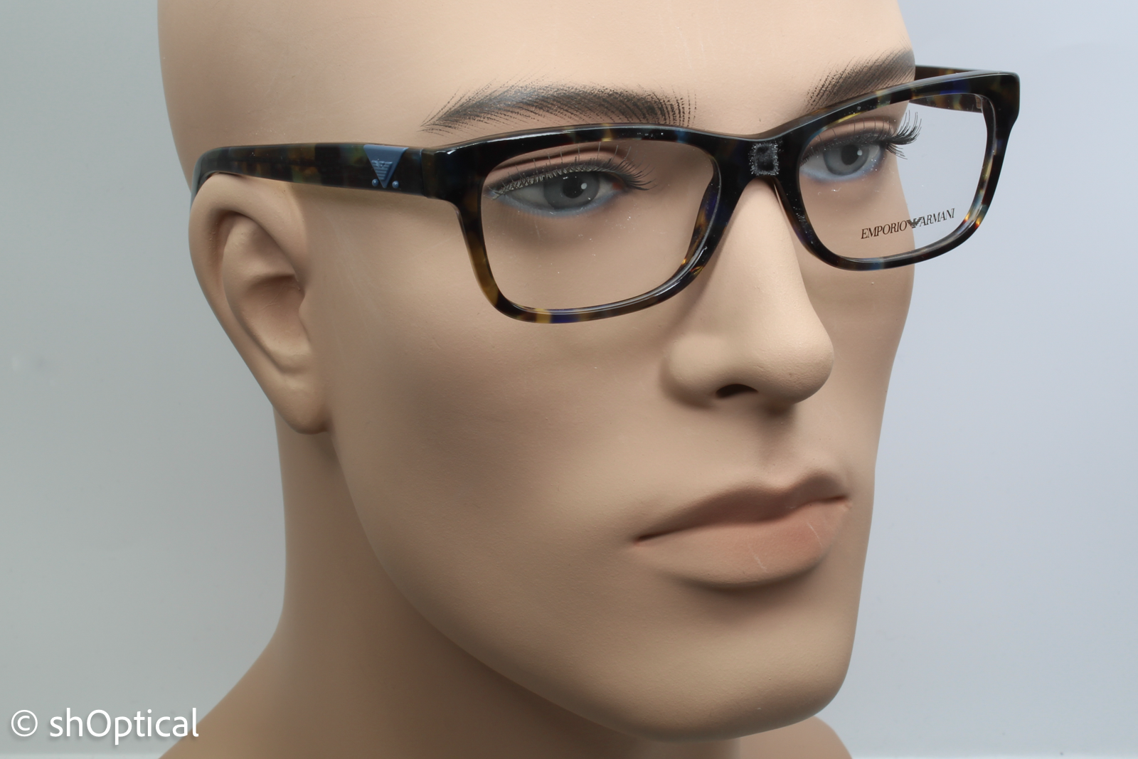 Emporio Armani EA3093  Female Rectangular Glasses Frame Multi-colour 53mm