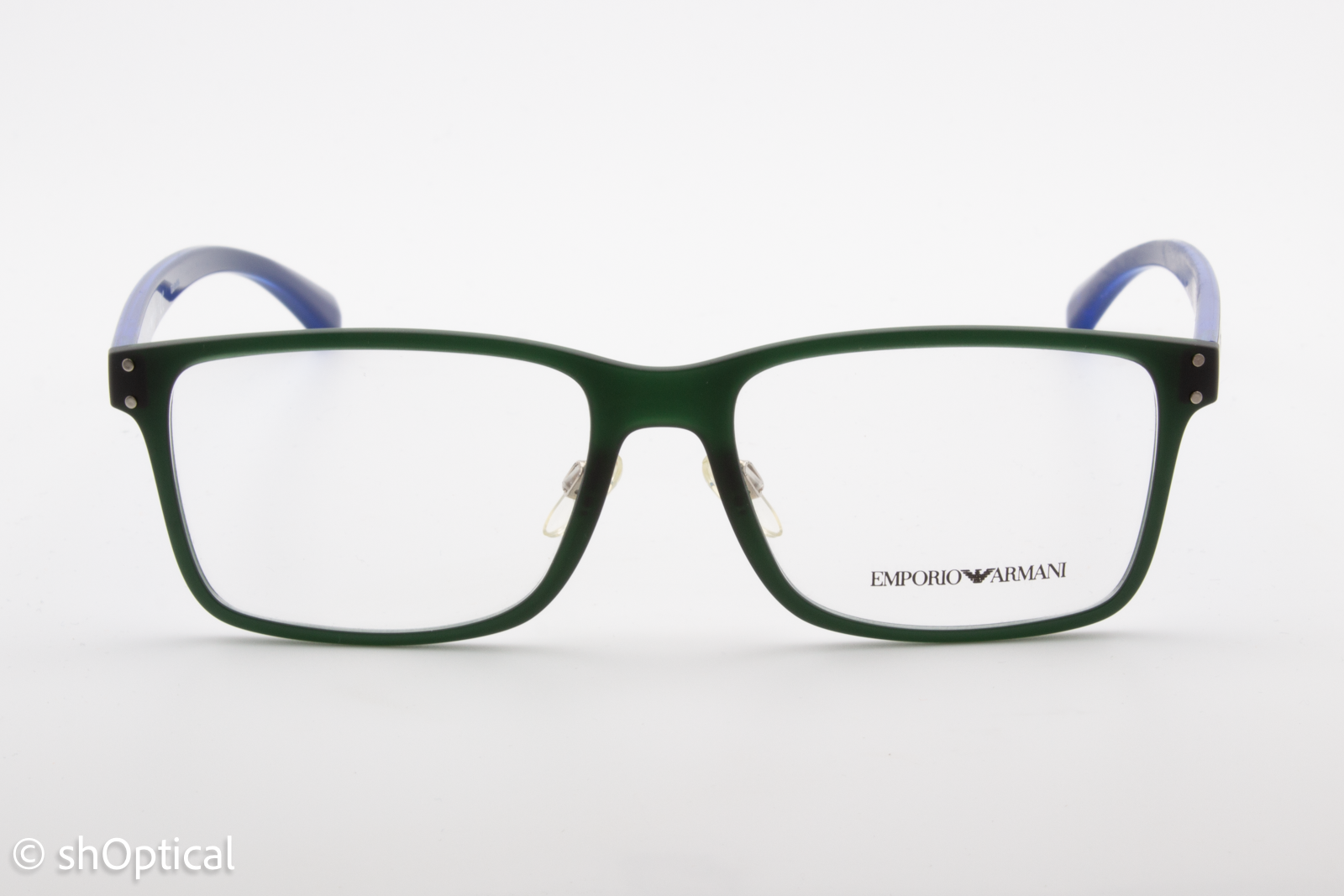 Emporio Armani EA3114  Male Rectangular Glasses Frame Dark Grey Matte 55mm