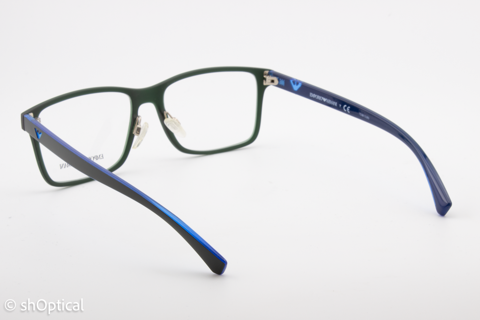 Emporio Armani EA3114  Male Rectangular Glasses Frame Dark Grey Matte 55mm