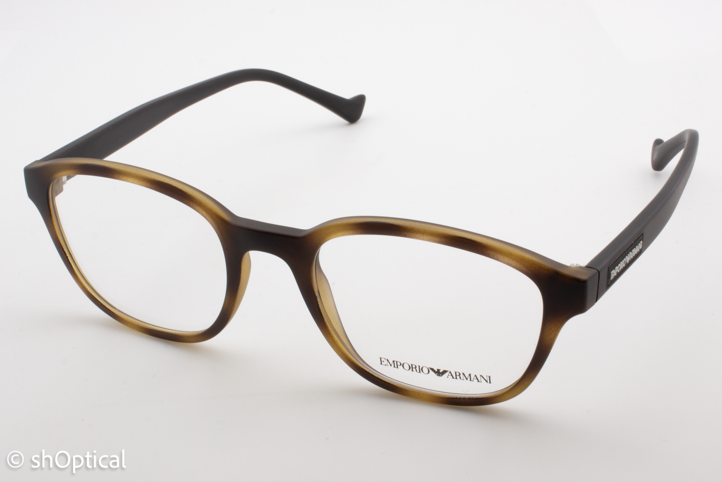 Emporio Armani EA3158  Male Square Glasses Frame Matte Havana 52mm