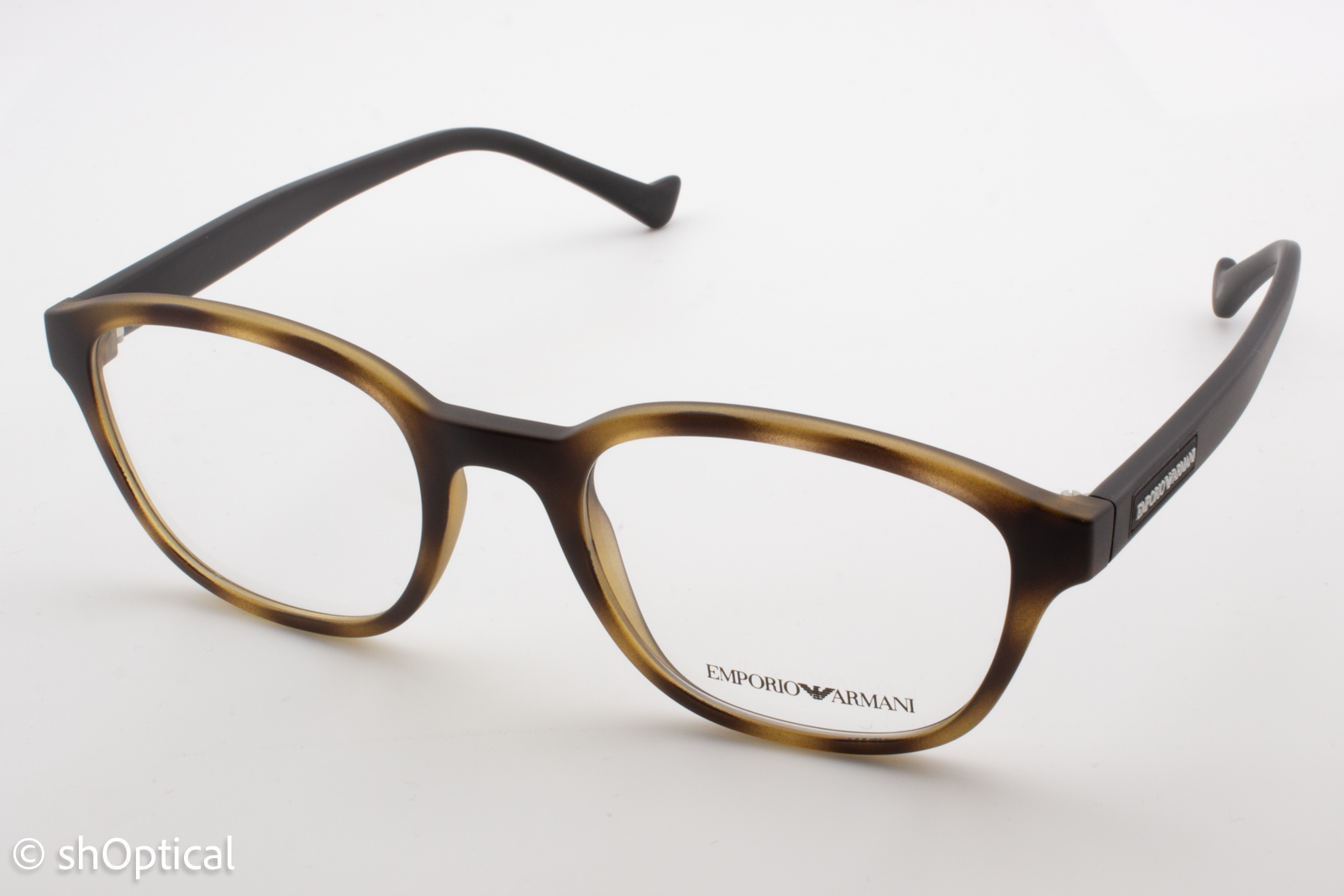Emporio Armani EA3158  Male Square Glasses Frame Matte Havana 52mm