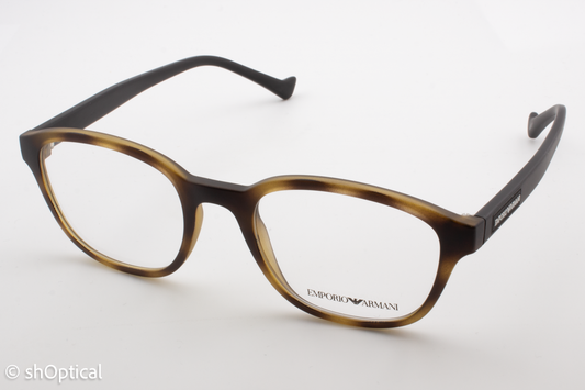 Emporio Armani EA3158  Male Square Glasses Frame Matte Havana 52mm